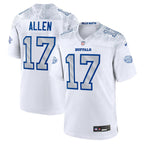 Josh Allen White Buffalo Bills NFL Men's Nike 2025 Rivalries Collection Game Jersey