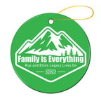 Reunion Round Christmas Ceramic Ornament (Glossy Surface)
