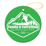 Reunion Round Christmas Ceramic Ornament (Glossy Surface)