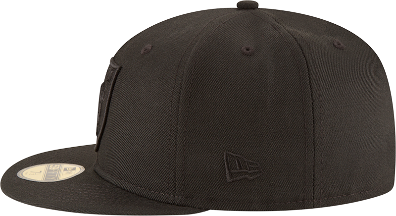 Las Vegas Raiders NFL New Era Men's 59Fifty Black on Black Tonal Fitted Hat