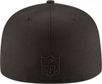 Las Vegas Raiders NFL New Era Men's 59Fifty Black on Black Tonal Fitted Hat