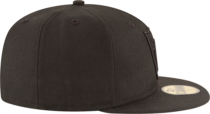 Las Vegas Raiders NFL New Era Men's 59Fifty Black on Black Tonal Fitted Hat