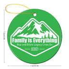 Reunion Round Christmas Ceramic Ornament (Glossy Surface)