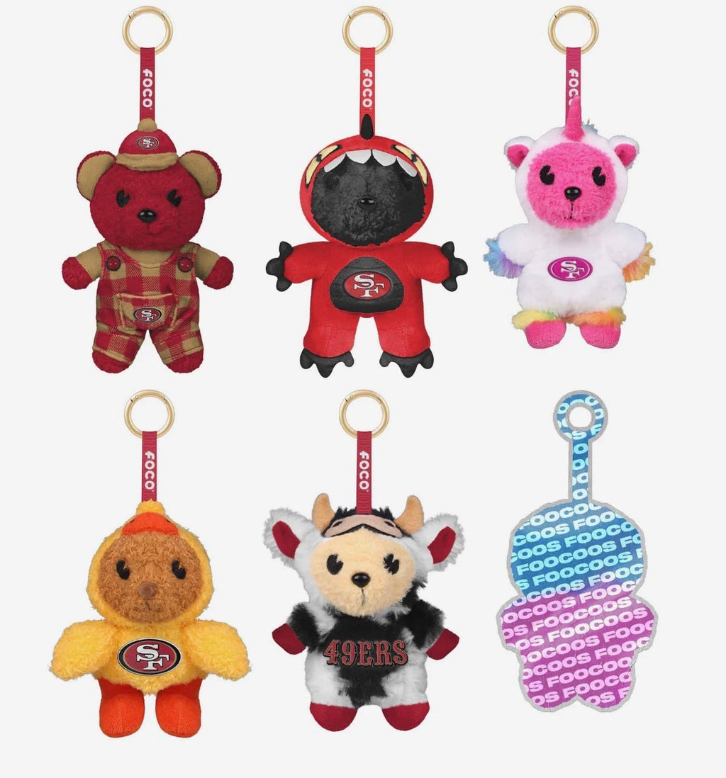 San Francisco 49ers FOOCOOS Plush Bag Charm Keychain Blind Box Mystery Series 1