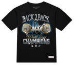 MLB Los Angeles Dodgers Mitchell and Ness Back 2 Back Rings Classic T-Shirt Black