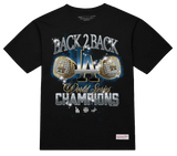 MLB Los Angeles Dodgers Mitchell and Ness Back 2 Back Rings Classic T-Shirt Black