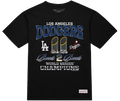 MLB Los Angeles Dodgers Mitchell and Ness Back 2 Back Trophies Classic T-Shirt Black