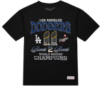 MLB Los Angeles Dodgers Mitchell and Ness Back 2 Back Trophies Classic T-Shirt Black