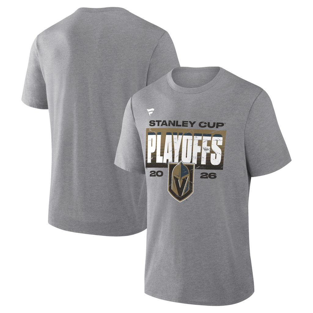 Vegas Golden Knights 2026 Stanley Cup Playoffs Vintage Participation Tri-Blend T Shirt Heather Athletic Gray