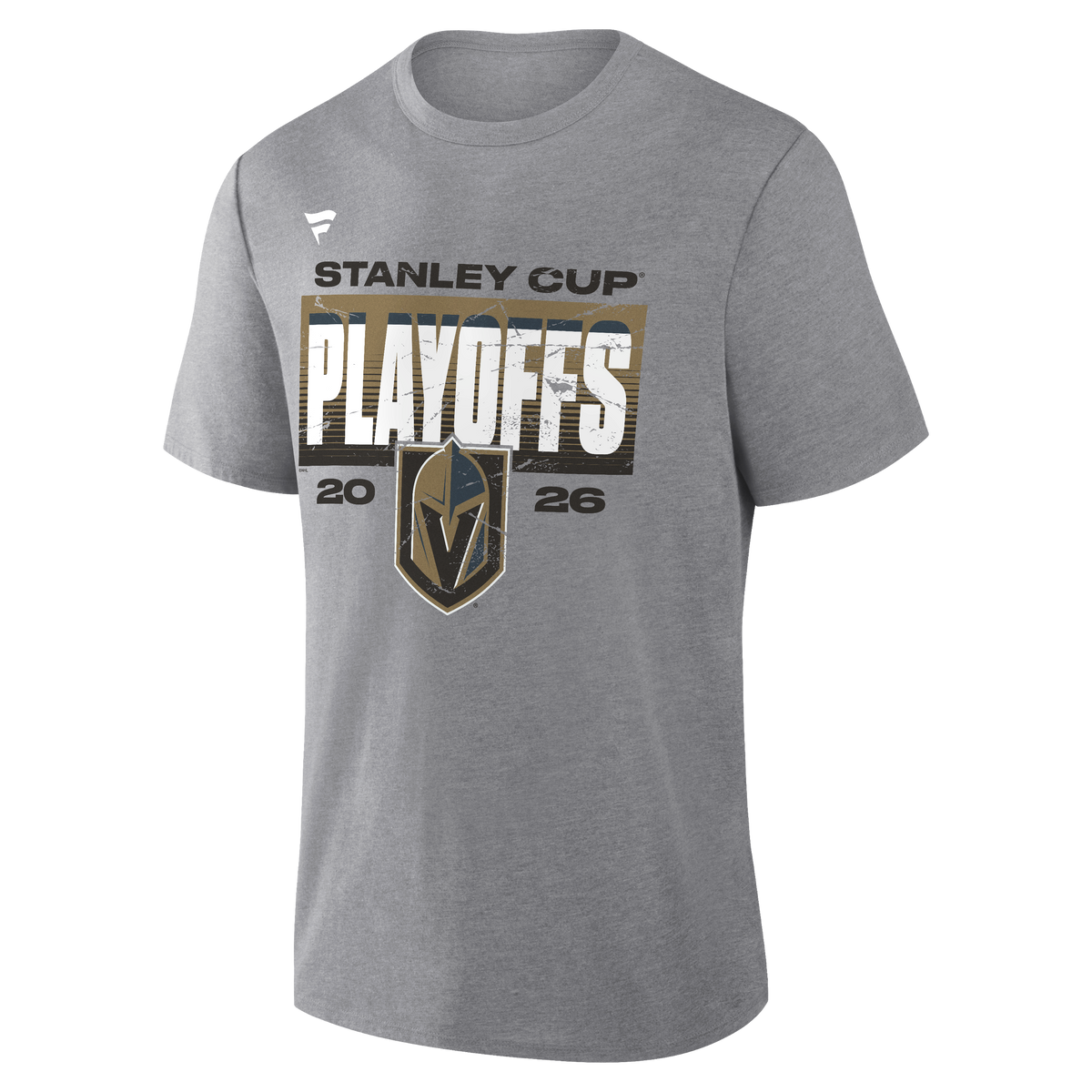 Vegas Golden Knights 2026 Stanley Cup Playoffs Vintage Participation Tri-Blend T Shirt Heather Athletic Gray