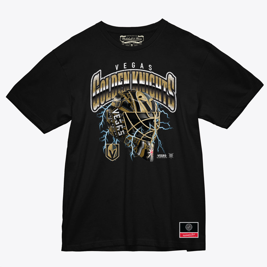 Vegas Golden Knights Men's Mitchell and Ness Crease Lightning T-Shirt