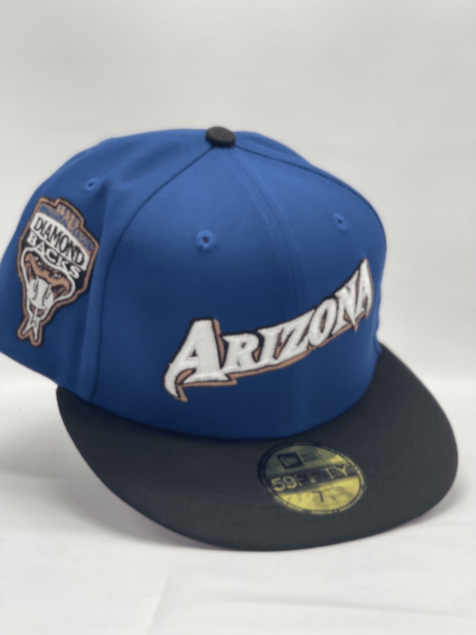 Tucson Roadrunners New Era 59FIFTY Fitted Hat (Song Bird Blue Vegas Gold Gray Under BRIM) 7 1/4