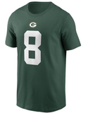 Men's Green Bay Packers Josh Jacobs Nike Green Player Name & Number T-Shirt