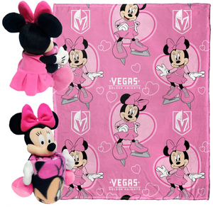 Vegas Golden Knights Northwest x Disney Minnie Hugger Pillow & Silk Touch Throw Set