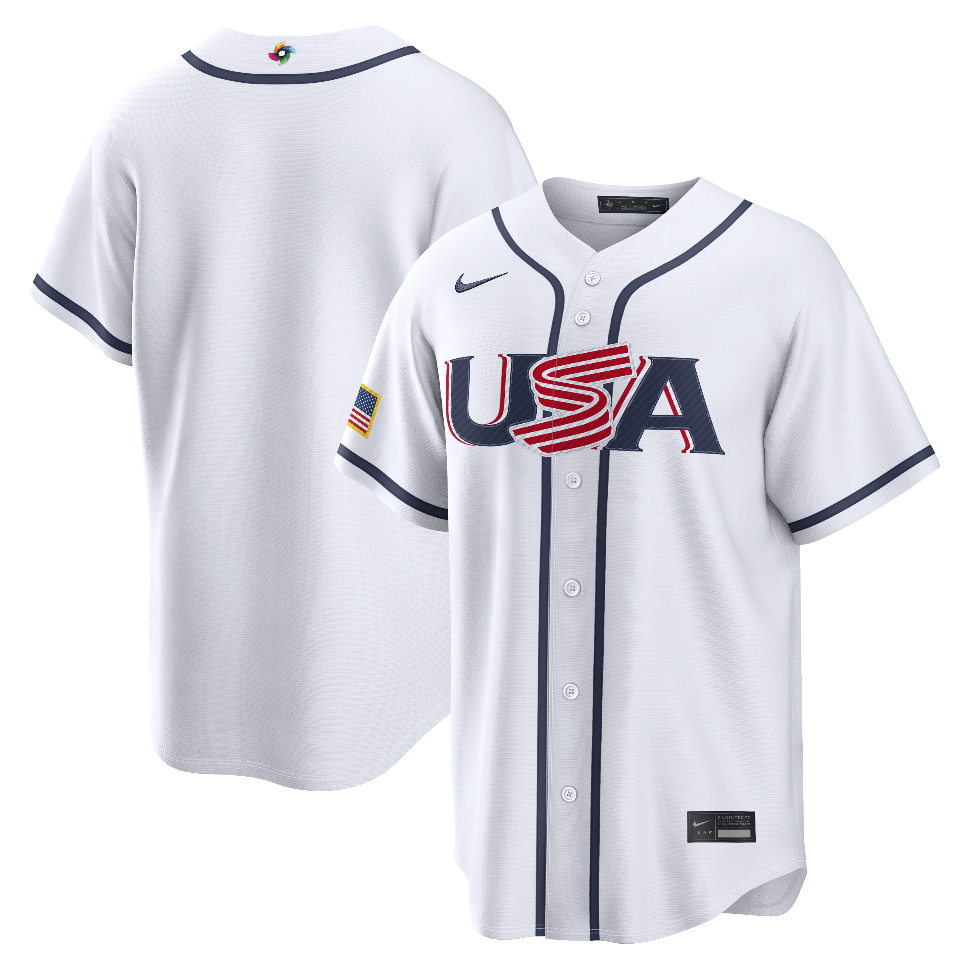 Nike USA Mens White 2026 World Baseball Classic Baseball Jersey