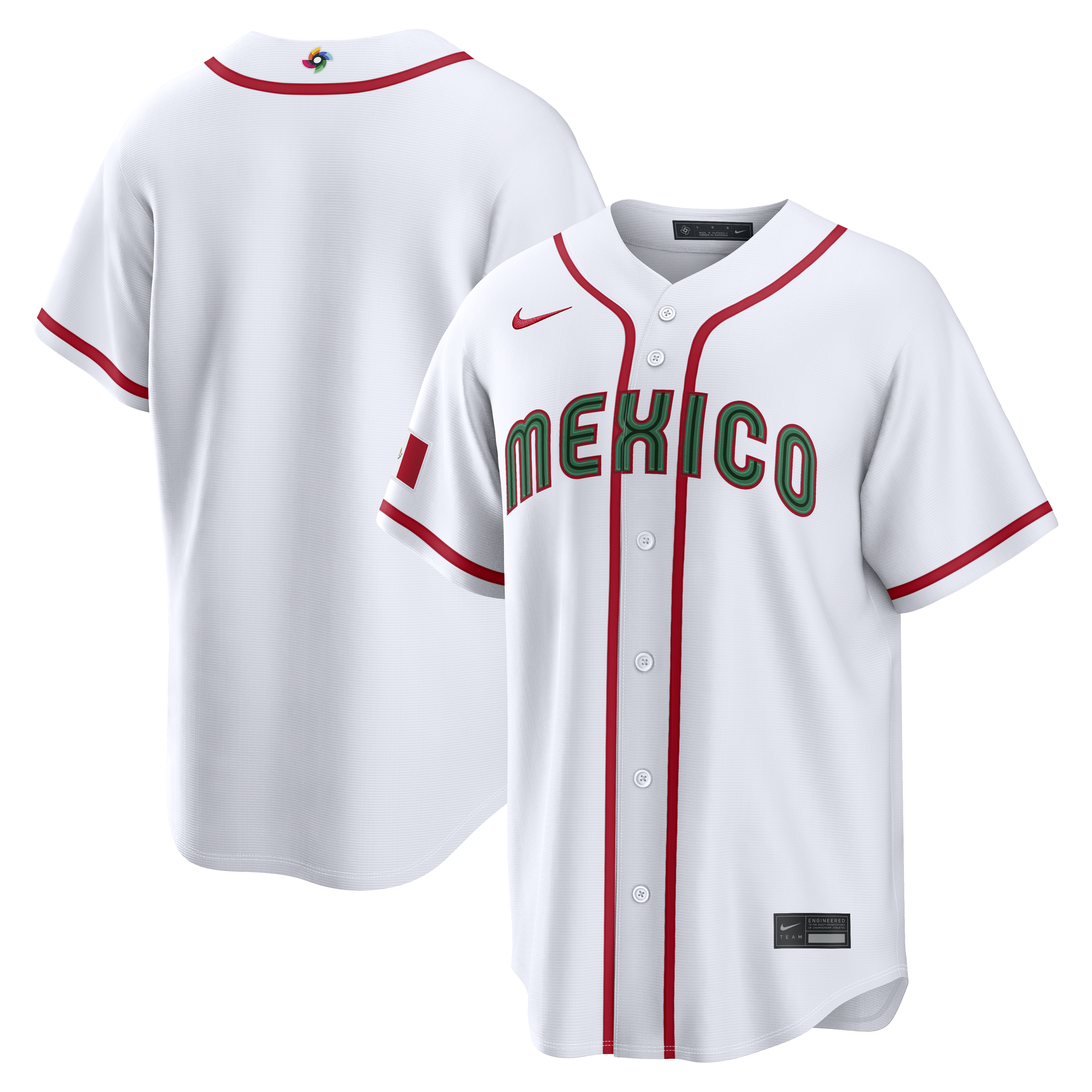 Nike Mexico Men's White 2026 World Baseball Classic Baseball Jersey