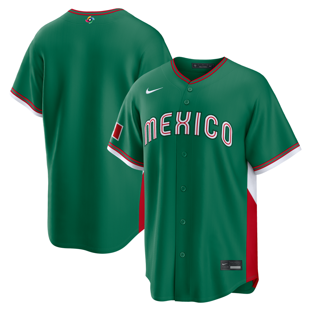 Nike Mexico Men's Green 2026 World Baseball Classic Baseball Jersey