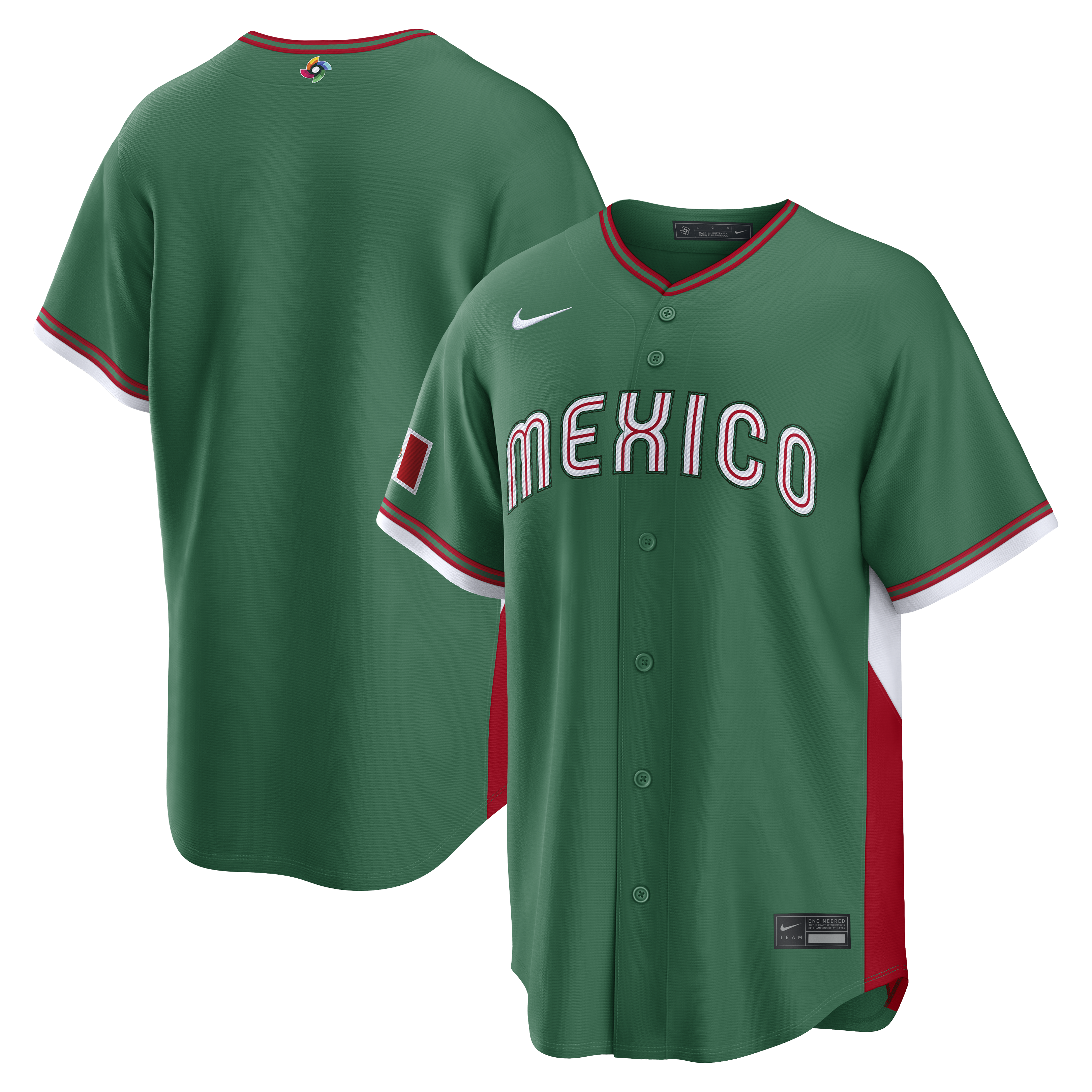 Nike Mexico Men's Green 2026 World Baseball Classic Baseball Jersey