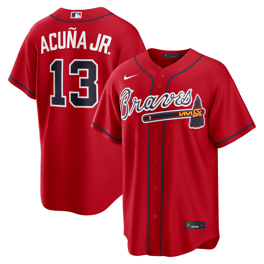 Nike Men's MLB Atlanta Braves Ronald Acuna Jr. Replica Jersey Alternate 2