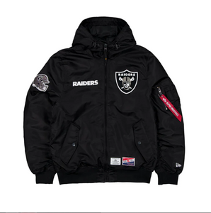 Raiders Alpha Industries L-2B Hooded Bomber Jacket