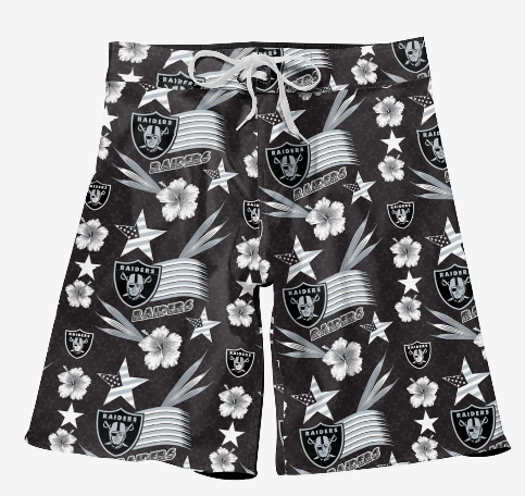 las vegas raiders swim trunks