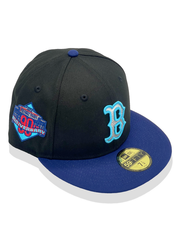 Royal blue red sox top hat