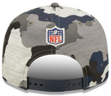 Men's New Era Camo Seattle Seahawks 2022 NFL Training Camp Official 9FIFTY Snapback Adjustable Hat