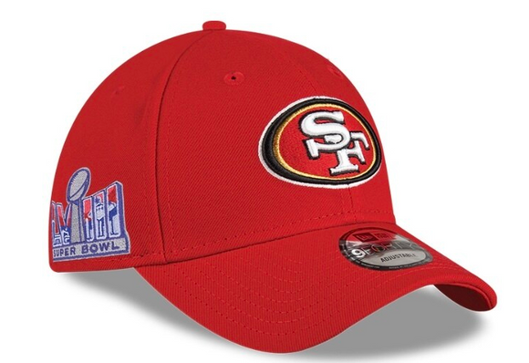 San Francisco 49ers Men’s New Era Super Bowl LVIII Locker Room 9FORTY Snapback Hat Red