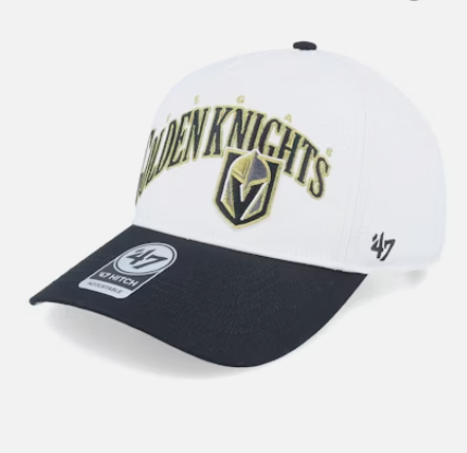 Vegas Golden Knights '47 Brand Hitch Snapback Hat White w/Black Bill