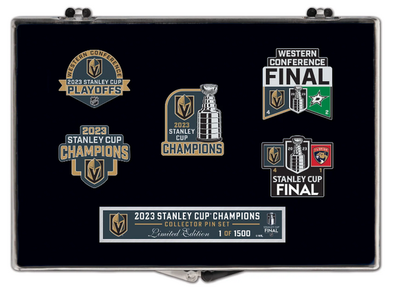 VEGAS GOLDEN KNIGHTS 2023 STANLEY CUP CHAMPIONS 5-PC COLLECTOR PIN SET