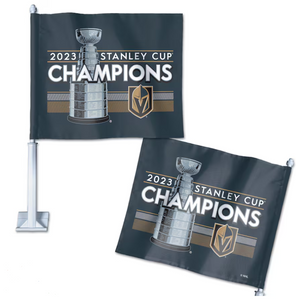 Vegas Golden Knights 2023 Stanley Cup Champions Double-Sided Car Flag