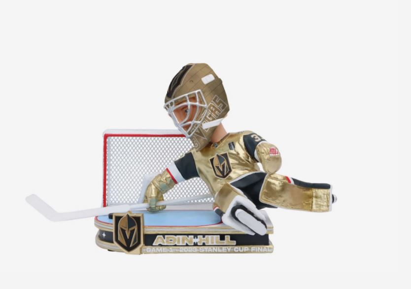 **Limited Edition** Vegas Golden Knights 2023 Stanley Cup Finals Game 1 Adin Hill "The Save" Bobblehead
