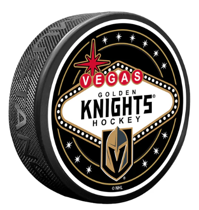 Vegas Golden Knights Vegas Sign Puck