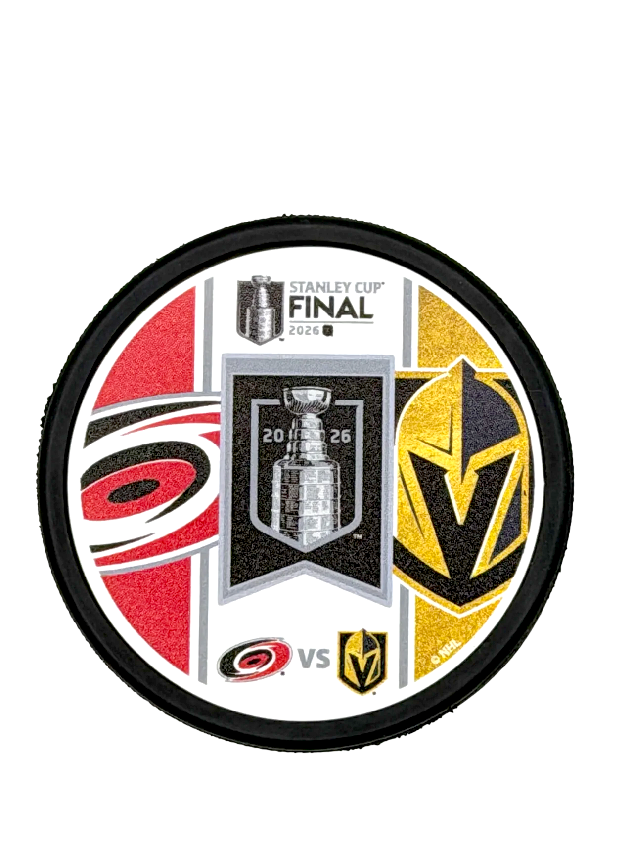 Vegas Golden Knights VS Carolina Hurricanes 2026 Stanley Cup Finals Matchup Puck