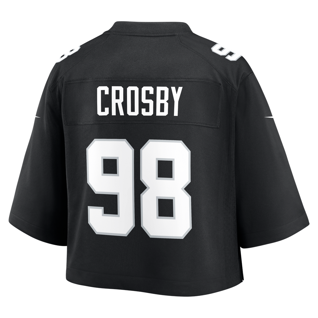 Las Vegas Raiders Women's Maxx Crosby Nike Black Cropped Fashion Game Jersey