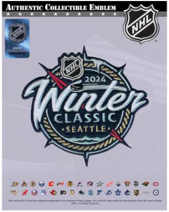 Seattle Kraken vs Vegas Golden Knights 2024 NHL Winter Classic Emblem Jersey Patch