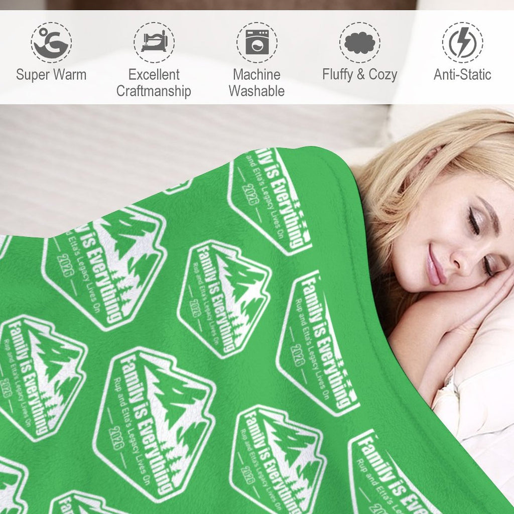 Family Reunion Flannel Blanket (One-sided Printing)-50"×60"