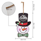 Reunion Wooden Christmas Snowman Ornament
