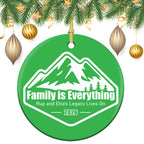 Reunion Round Christmas Ceramic Ornament (Glossy Surface)