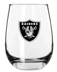Raiders Stemless Wine Glass