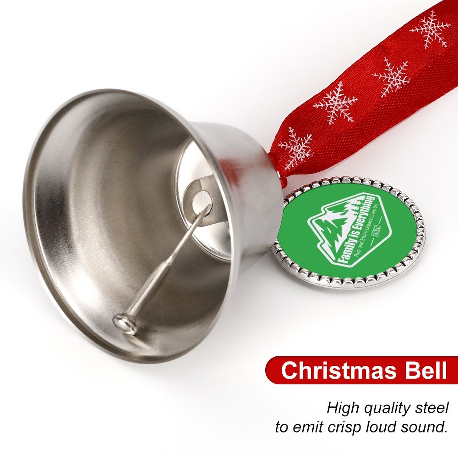 Reunion Christmas Bell Ornament
