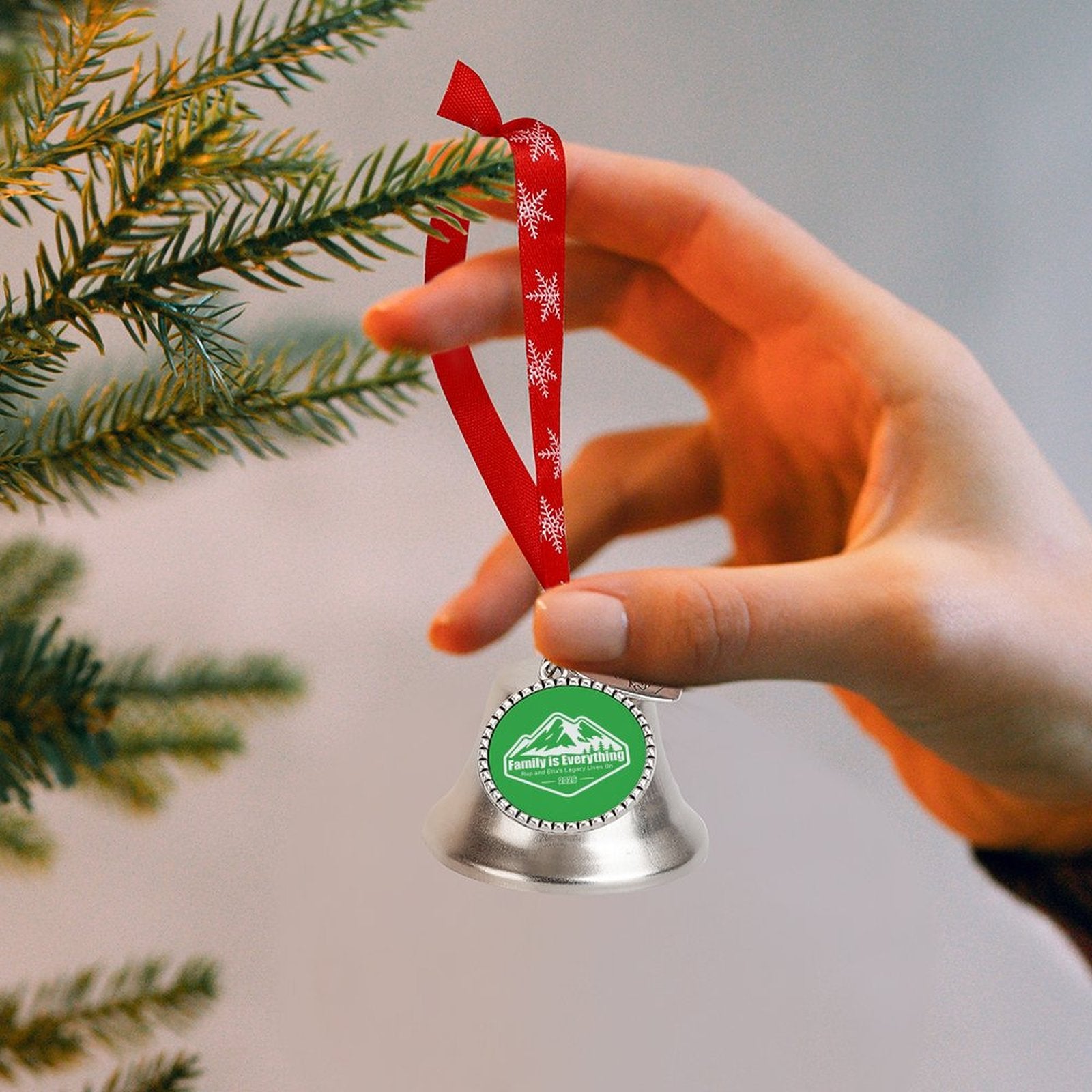 Reunion Christmas Bell Ornament