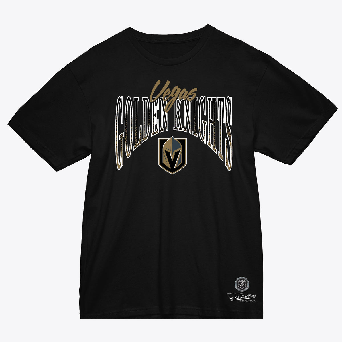 Vegas Golden Knights Women's Mitchell and Ness Hip Check T-Shirt - Black
