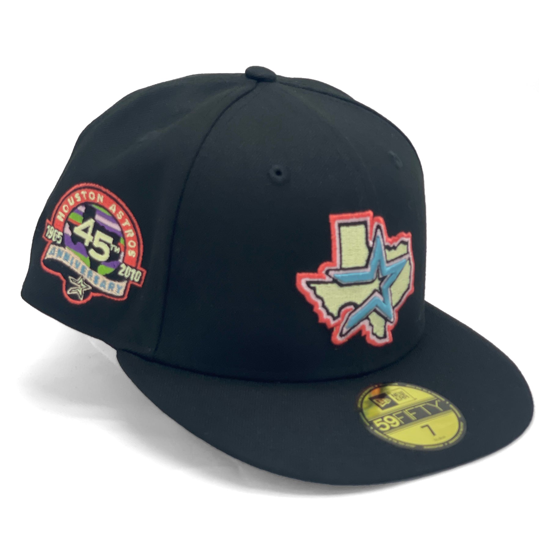 New Era 59FIFTY Houston Astros 45th Anniversary Patch Alternate Hat - Light Blue, Red Light Blue/Red / 7 1/4