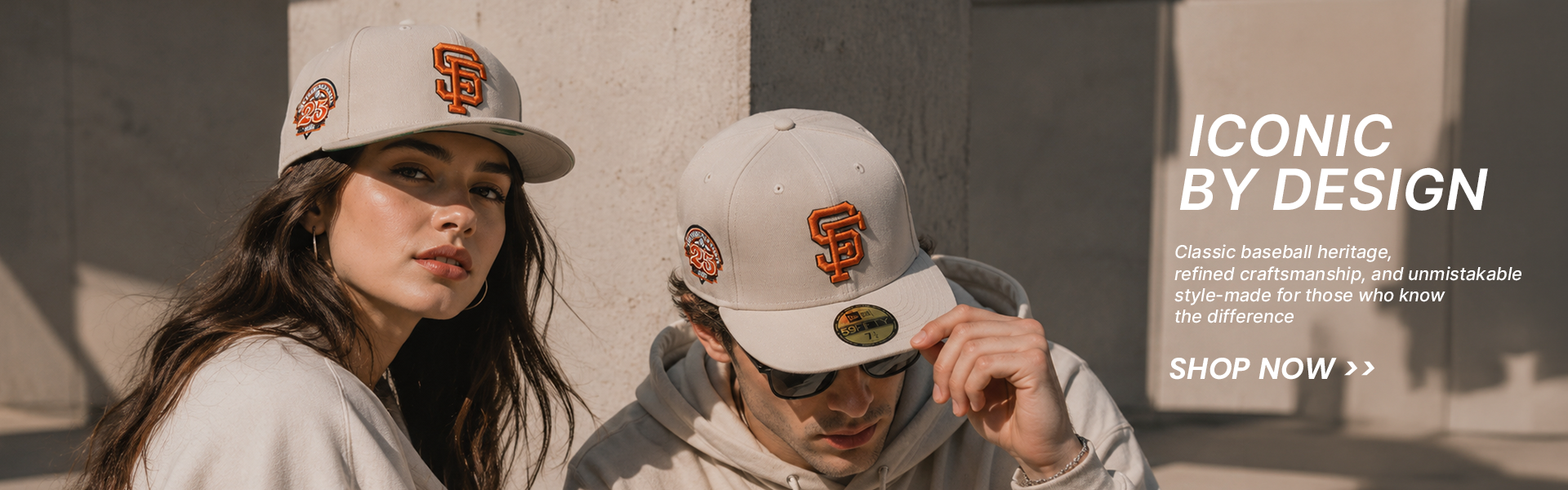 Fan wearing a fitted cap in a stadium tunnel