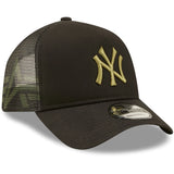 New York Yankees New Era x Alpha Industries Black A-Frame 9FORTY Trucker Snapback